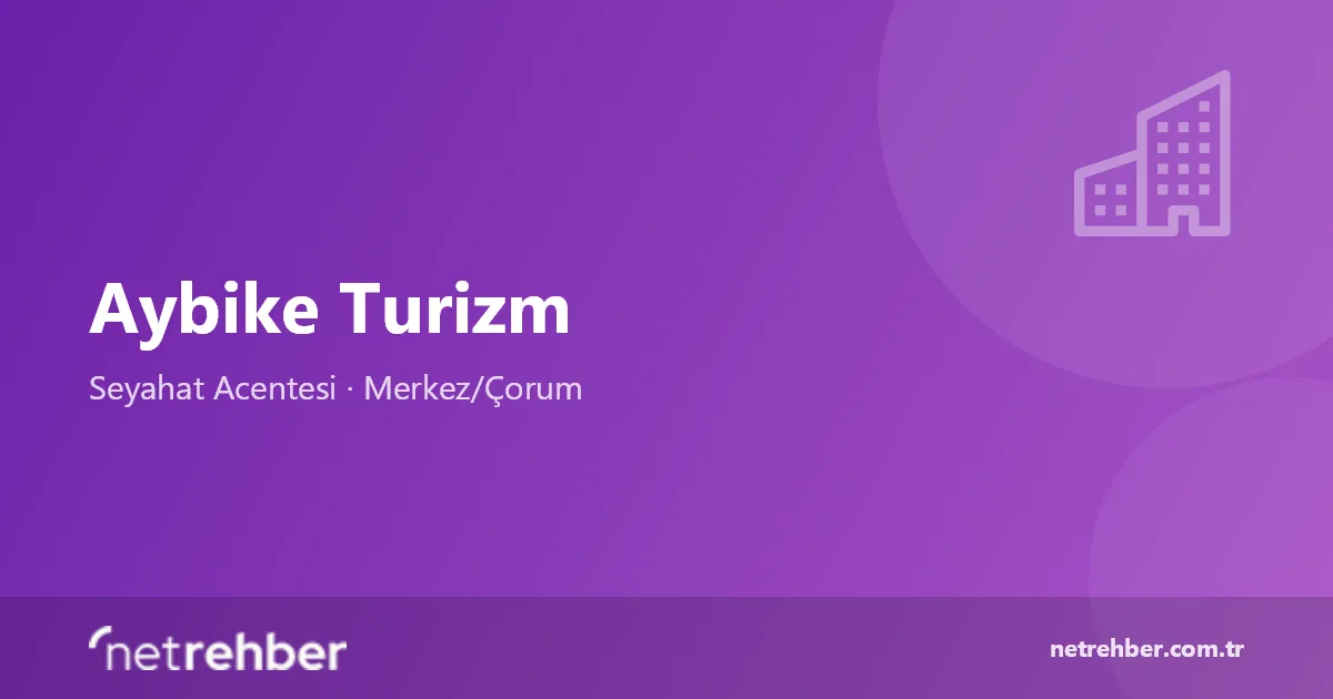 Aybike Turizm kapak görseli