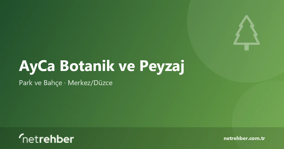 AyCa Botanik ve Peyzaj kapak görseli
