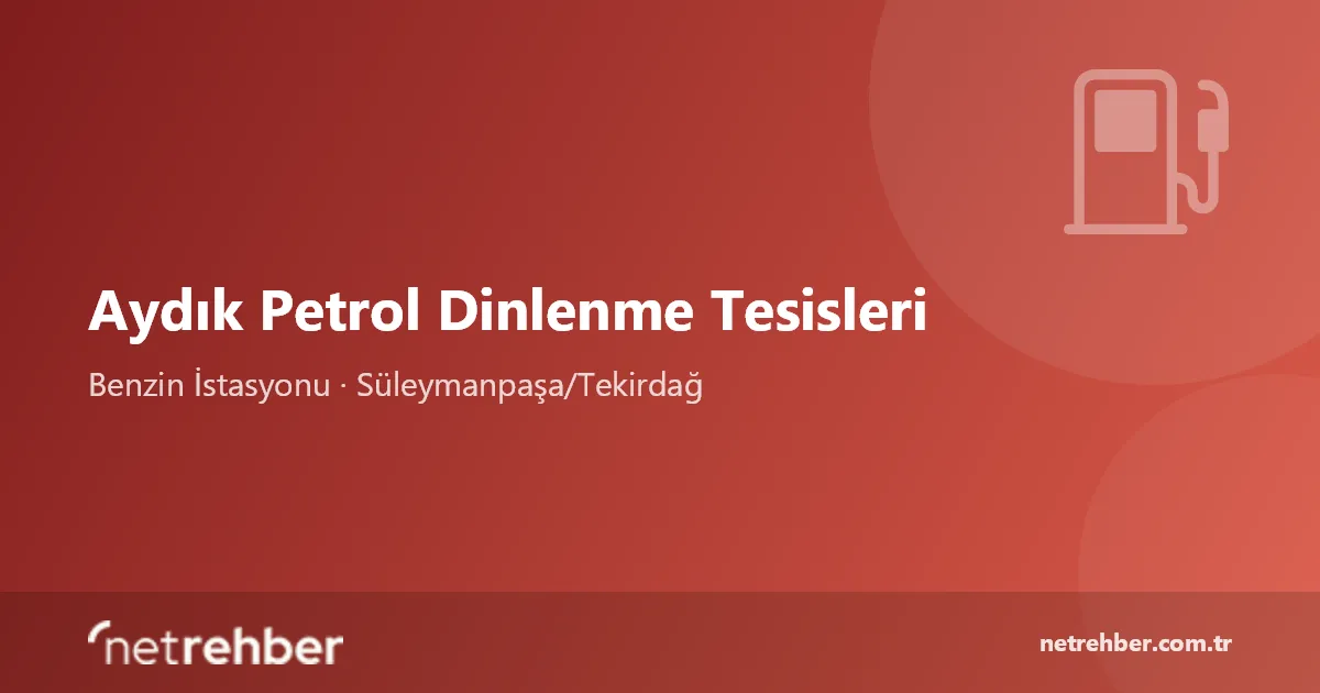 Aydık Petrol Dinlenme Tesisleri kapak görseli