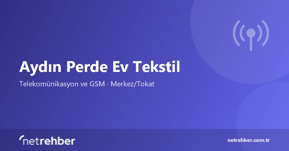 Aydın Perde Ev Tekstil kapak görseli