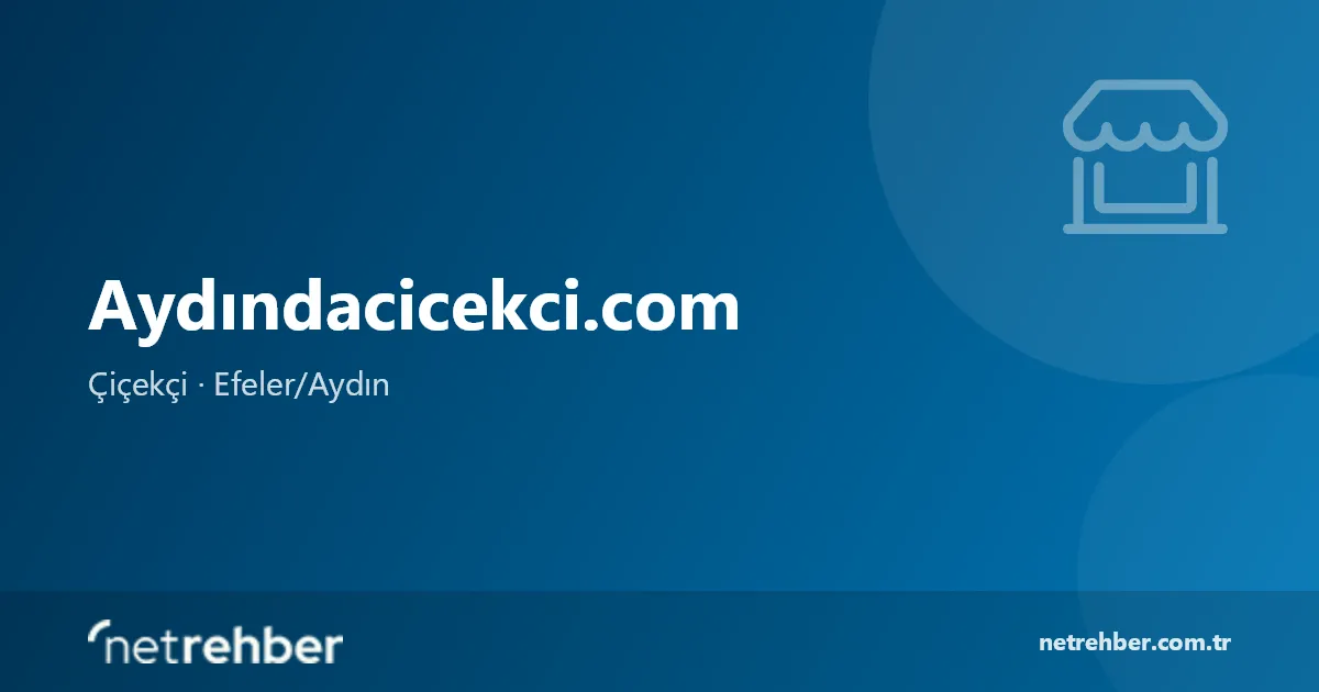 Aydındacicekci.com kapak görseli