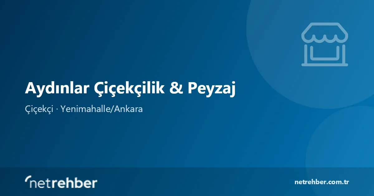 Aydınlar Çiçekçilik & Peyzaj kapak görseli