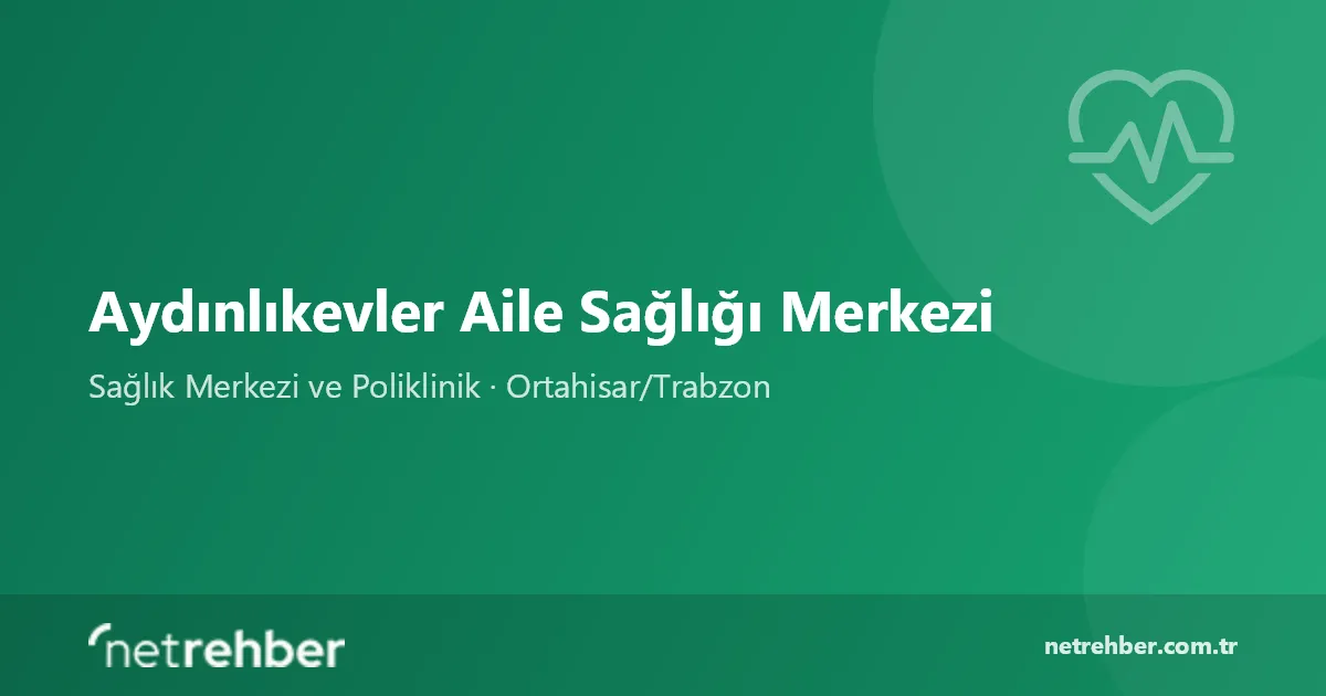 Aydınlıkevler Aile Sağlığı Merkezi kapak görseli