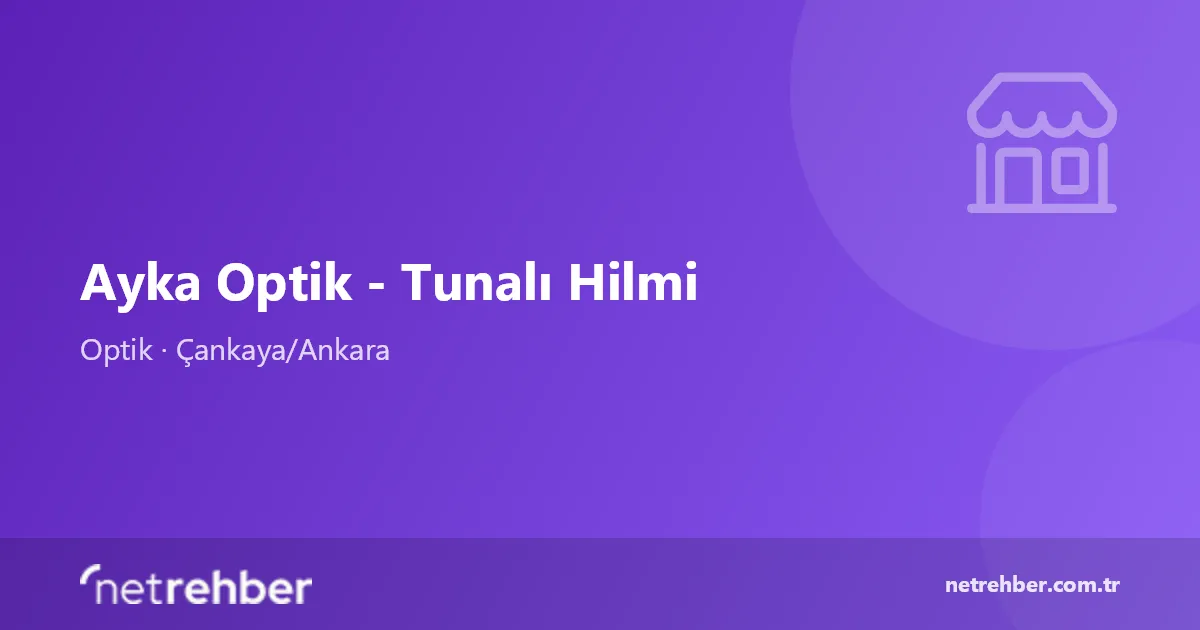 Ayka Optik - Tunalı Hilmi kapak görseli
