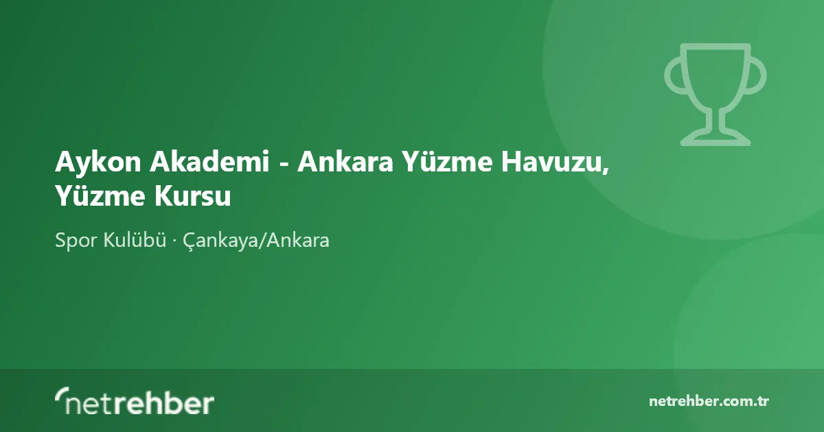 Aykon Akademi - Ankara Yüzme Havuzu, Yüzme Kursu kapak görseli