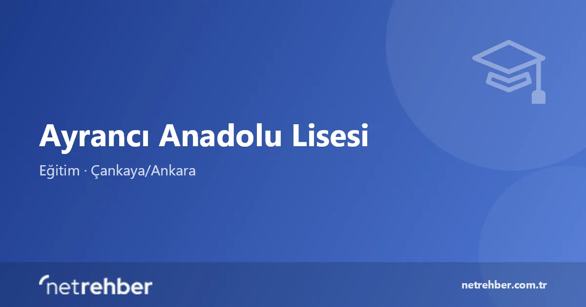 Ayrancı Anadolu Lisesi kapak görseli