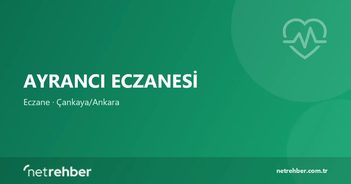 Ayrancı Eczanesi kapak görseli