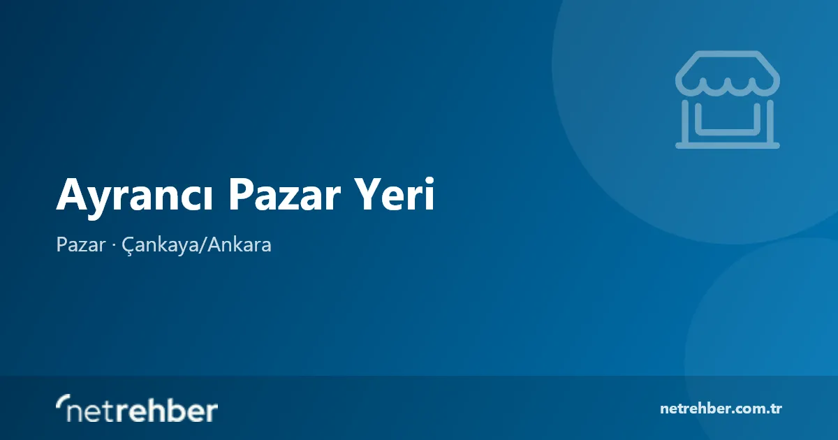 Ayrancı Pazar Yeri kapak görseli