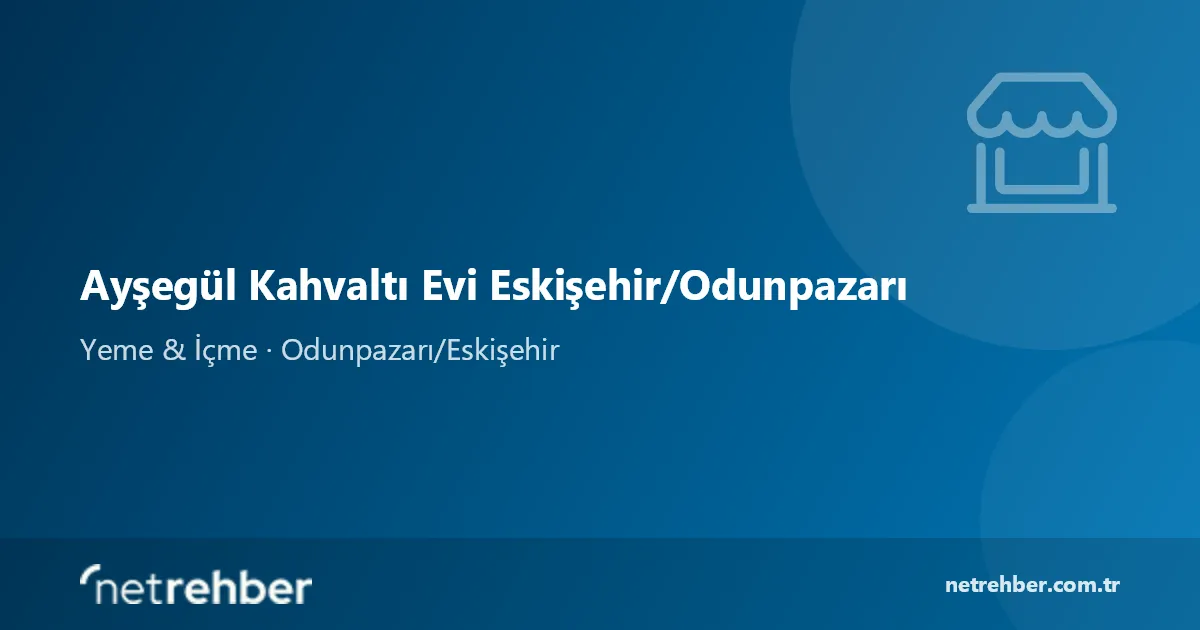 Ayşegül Kahvaltı Evi Eskişehir/Odunpazarı kapak görseli