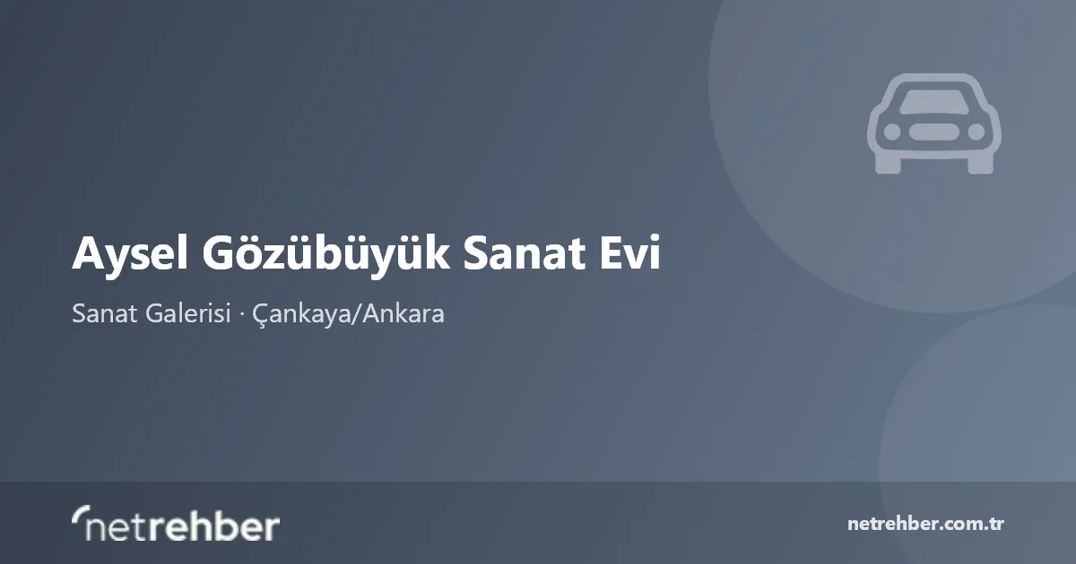 Aysel Gözübüyük Sanat Evi kapak görseli