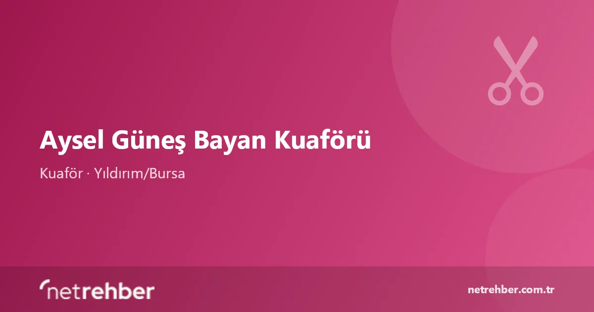 Aysel Güneş Bayan Kuaförü kapak görseli