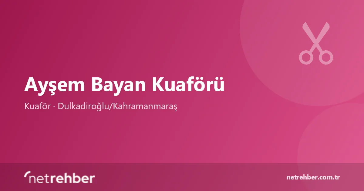 Ayşem Bayan Kuaförü kapak görseli