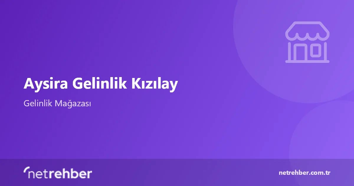 Aysira Gelinlik Kızılay kapak görseli