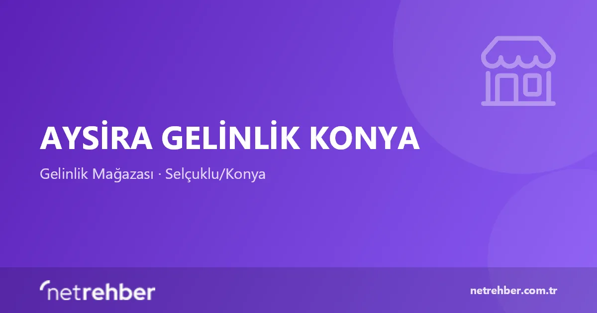 Aysira Gelinlik Konya kapak görseli