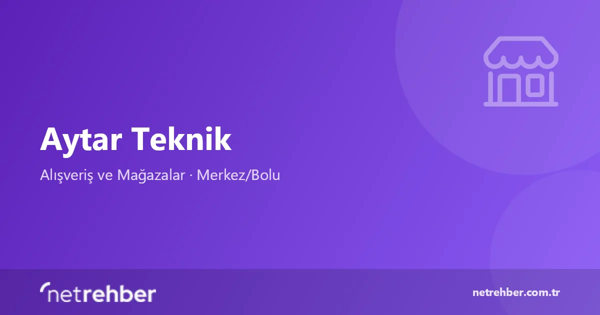 Aytar Teknik kapak görseli