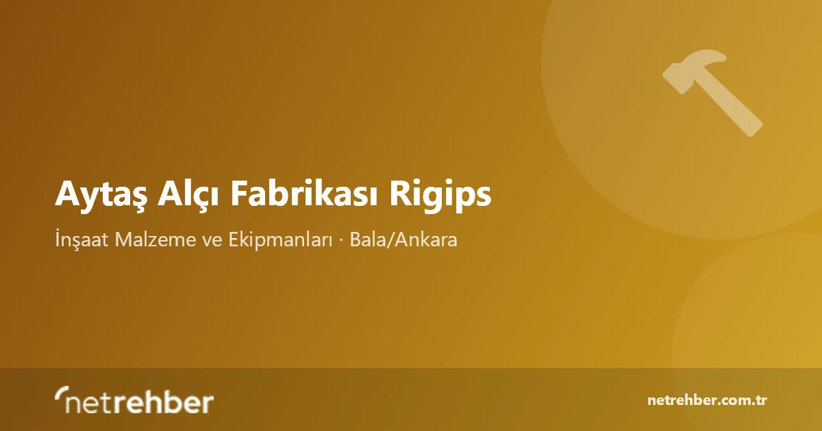 Aytaş Alçı Fabrikası Rigips kapak görseli