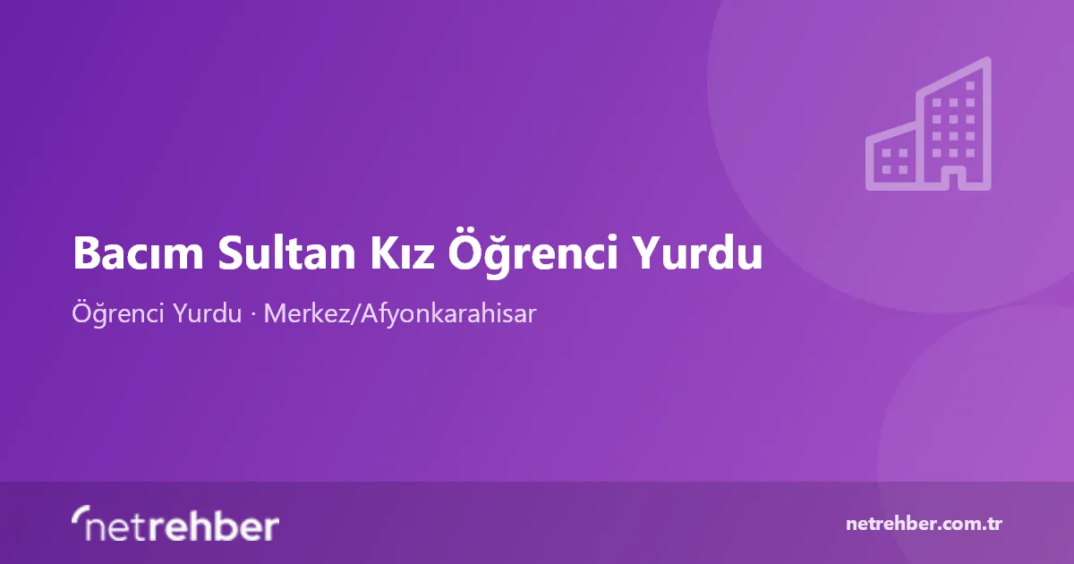 Bacım Sultan Kız Öğrenci Yurdu kapak görseli