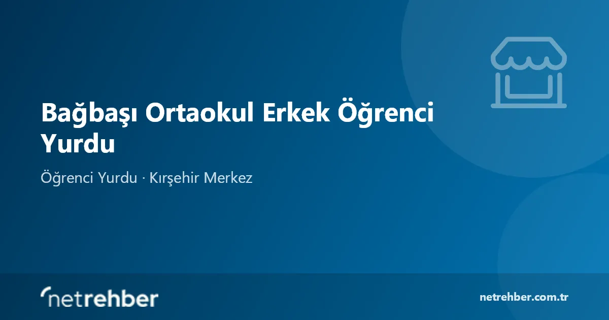 Bağbaşı Ortaokul Erkek Öğrenci Yurdu kapak görseli