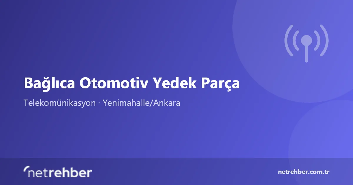 Bağlıca Otomotiv Yedek Parça kapak görseli