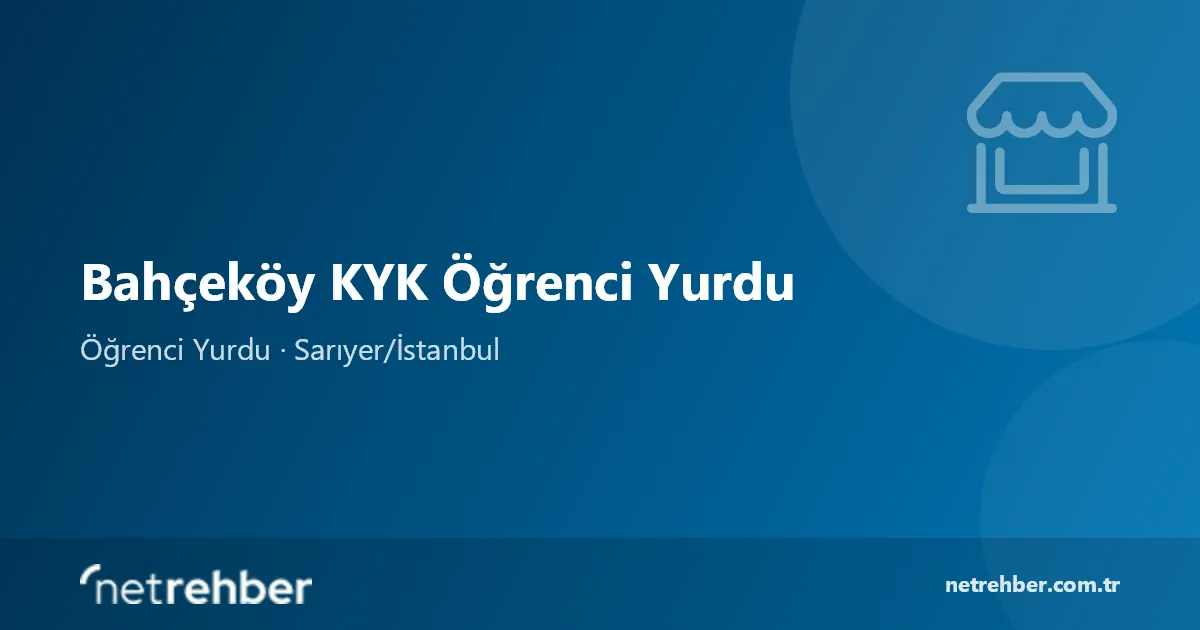 Bahçeköy KYK Öğrenci Yurdu kapak görseli