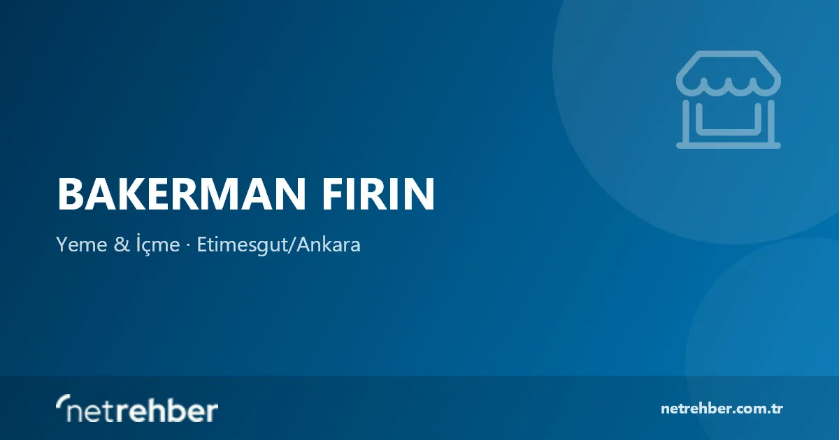 Bakerman Fırın kapak görseli