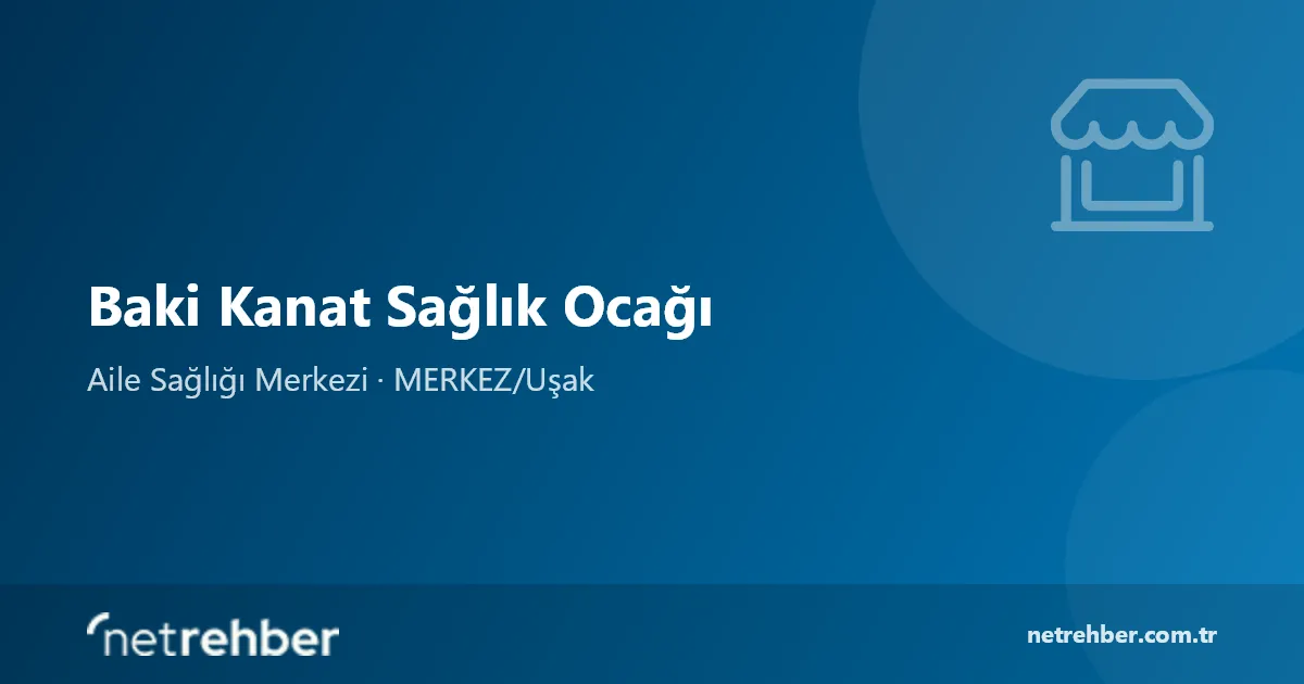 Baki Kanat Sağlık Ocağı kapak görseli
