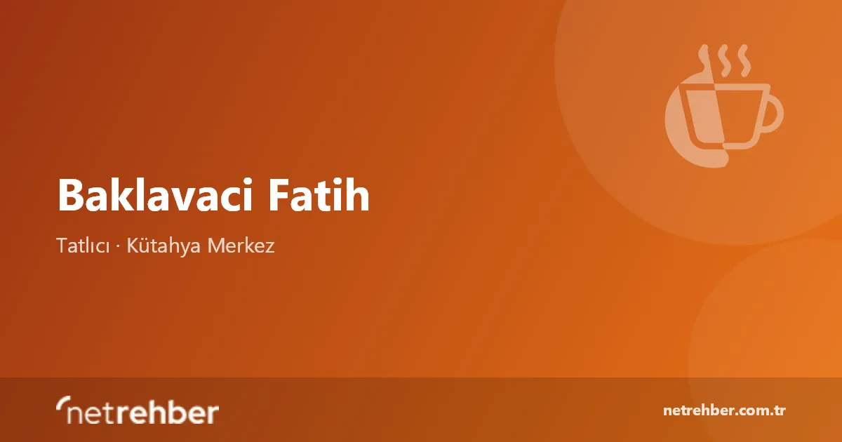 Baklavaci Fatih kapak görseli
