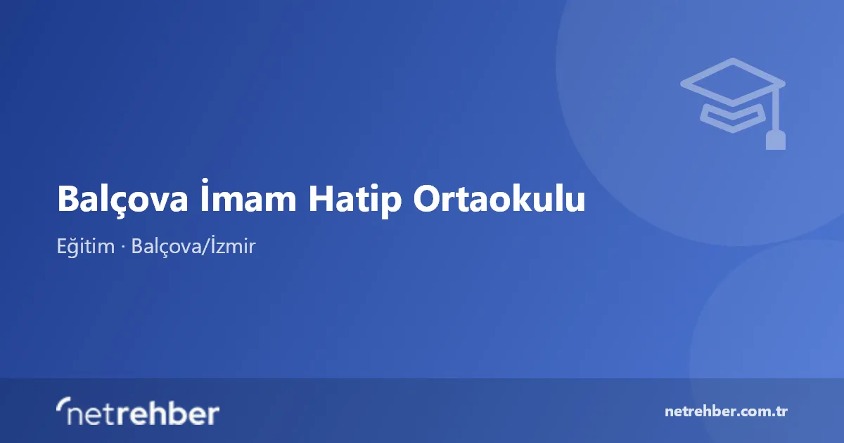 Balçova İmam Hatip Ortaokulu kapak görseli