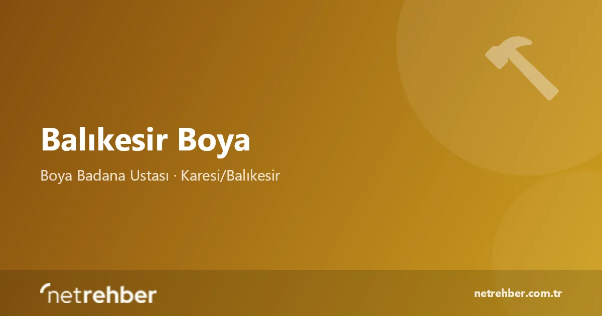 Balıkesir Boya kapak görseli