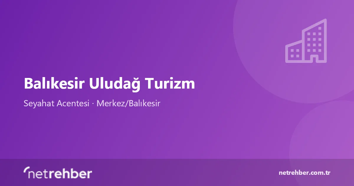 Balıkesir Uludağ Turizm kapak görseli