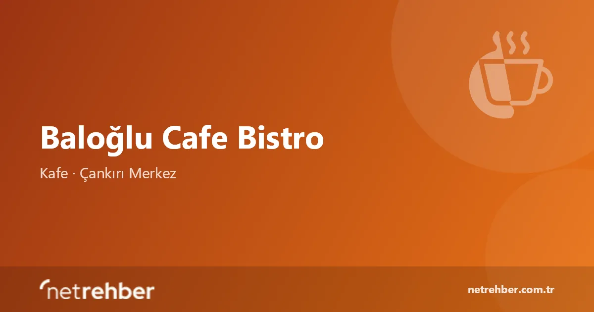Baloğlu Cafe Bistro kapak görseli
