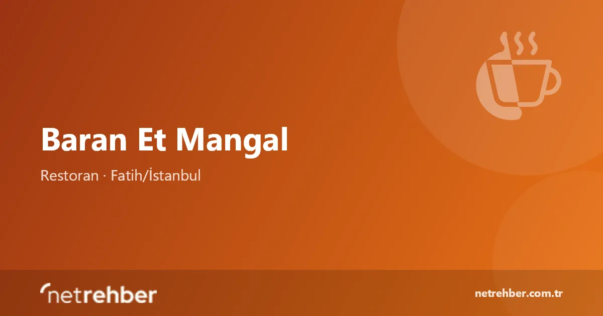 Baran Et Mangal kapak görseli