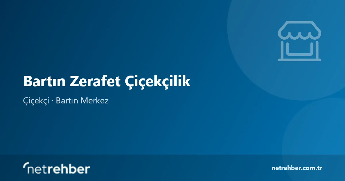 Bartın Zerafet Çiçekçilik kapak görseli