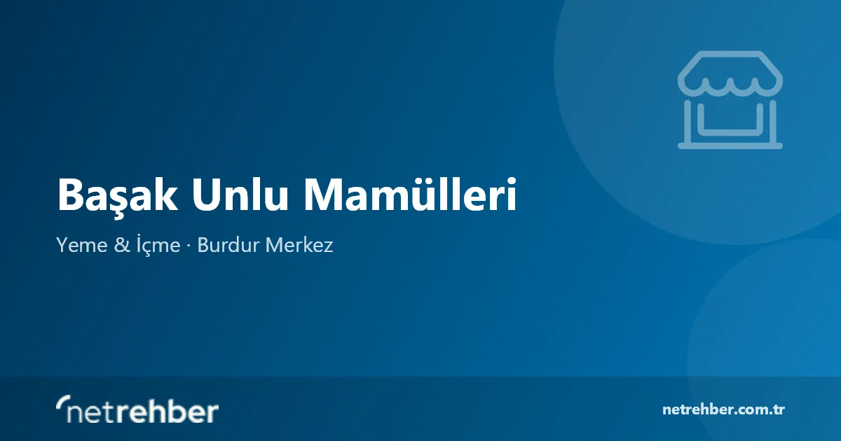 Başak Unlu Mamülleri kapak görseli