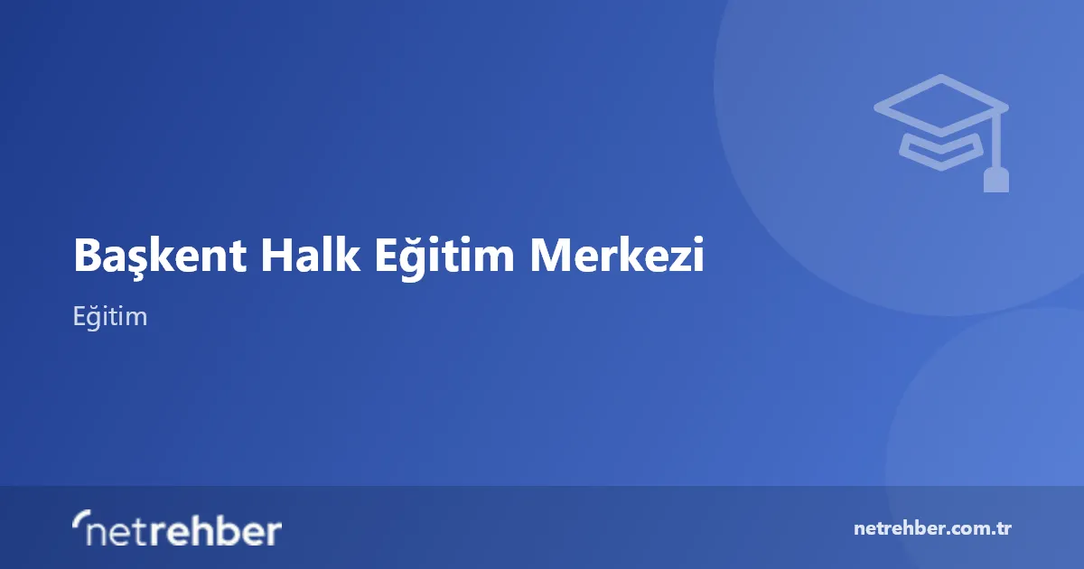 Başkent Halk Eğitim Merkezi kapak görseli