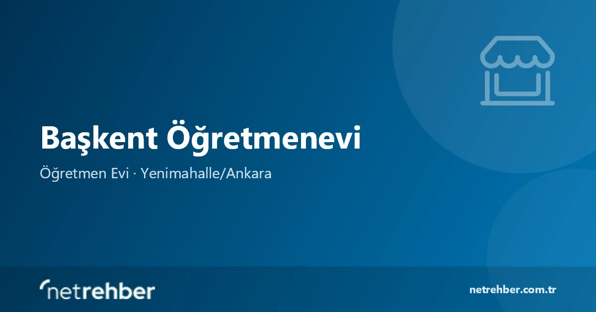Başkent Öğretmenevi kapak görseli
