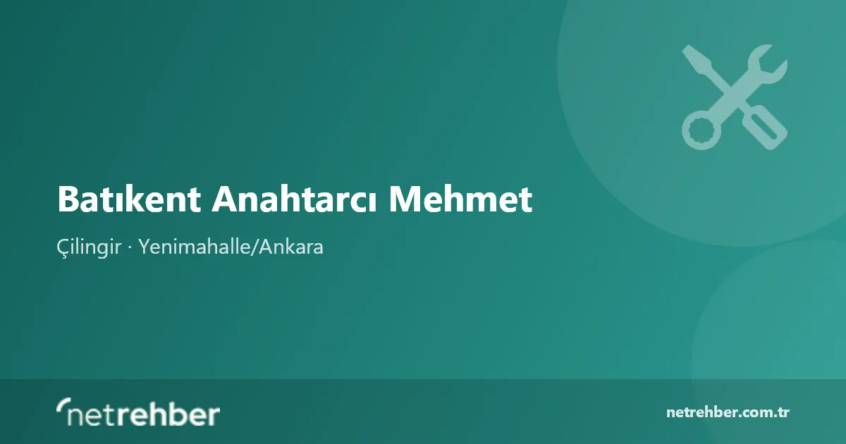 Batıkent Anahtarcı Mehmet kapak görseli