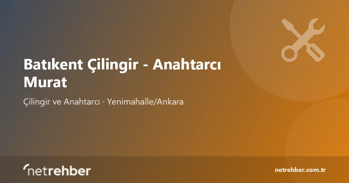 Batıkent Çilingir - Anahtarcı Murat kapak görseli