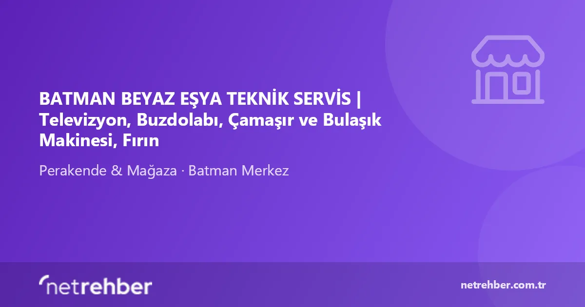 BATMAN BEYAZ EŞYA TEKNİK SERVİS | Televizyon, Buzdolabı, Çamaşır ve Bulaşık Makinesi, Fırın kapak görseli