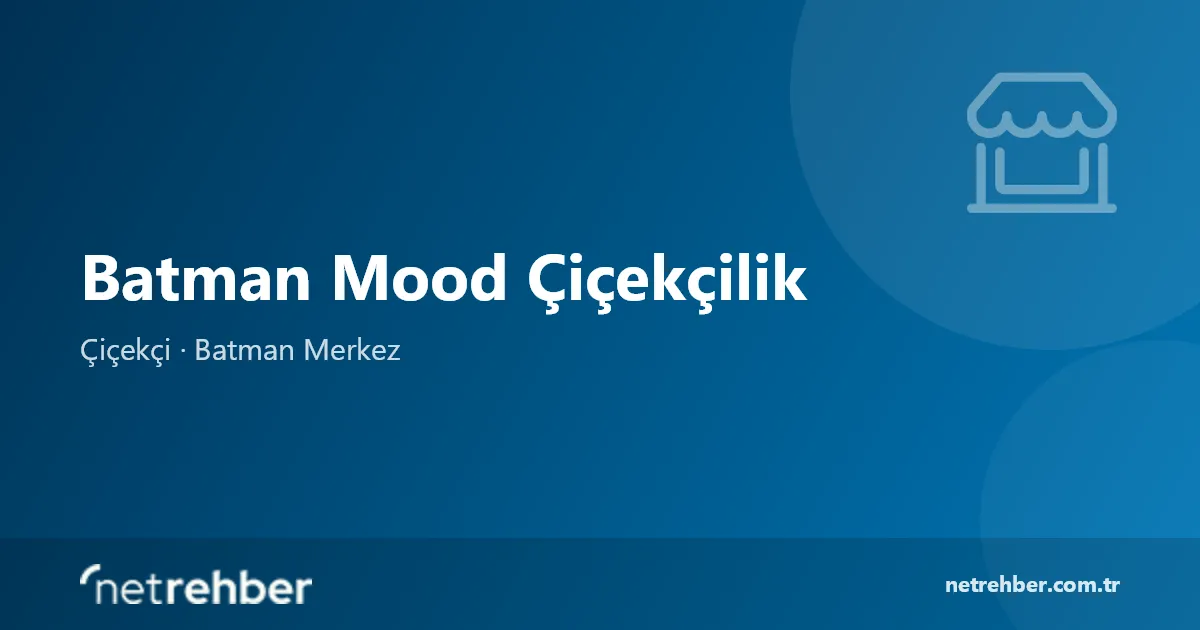 Batman Mood Çiçekçilik kapak görseli