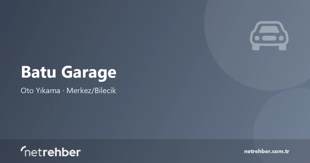 Batu Garage kapak görseli