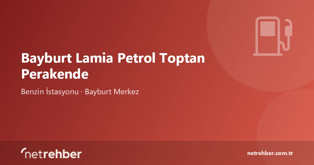 Bayburt Lamia Petrol Toptan Perakende kapak görseli