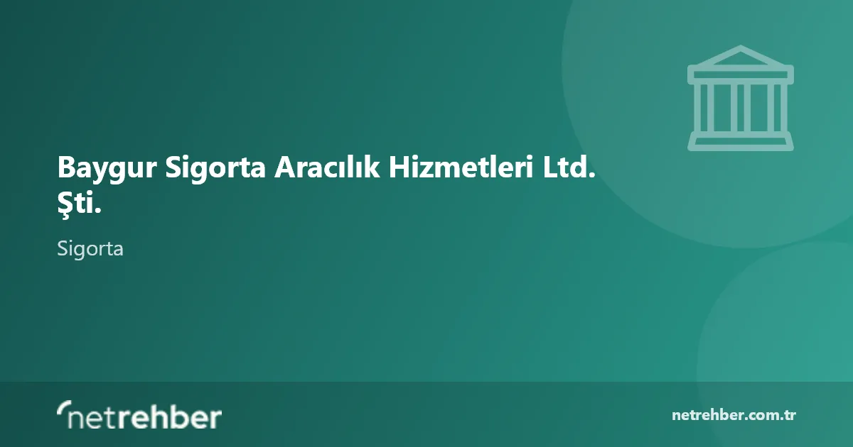Baygur Sigorta Aracılık Hizmetleri Ltd. Şti. kapak görseli