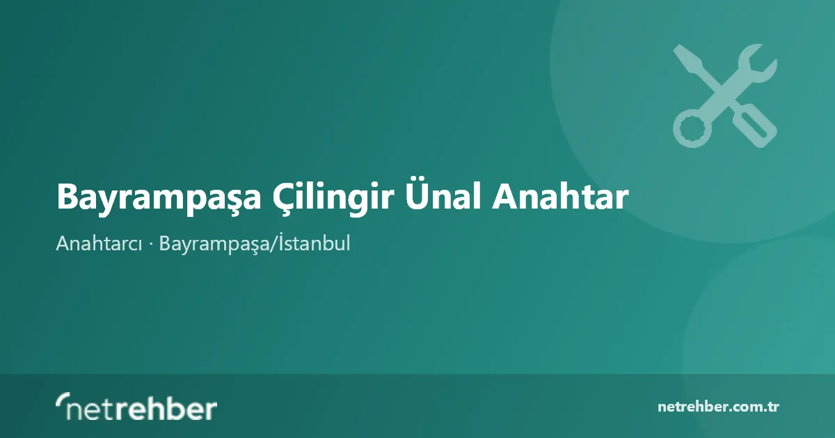 Bayrampaşa Çilingir Ünal Anahtar kapak görseli