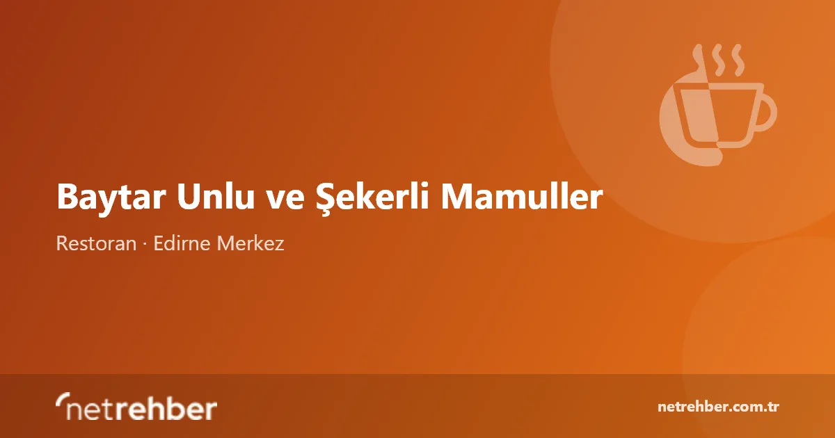Baytar Unlu ve Şekerli Mamuller kapak görseli