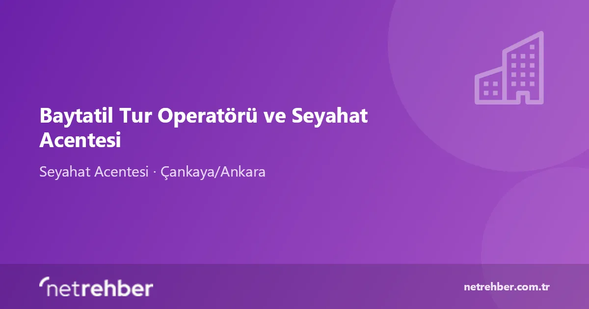 Baytatil Tur Operatörü ve Seyahat Acentesi kapak görseli