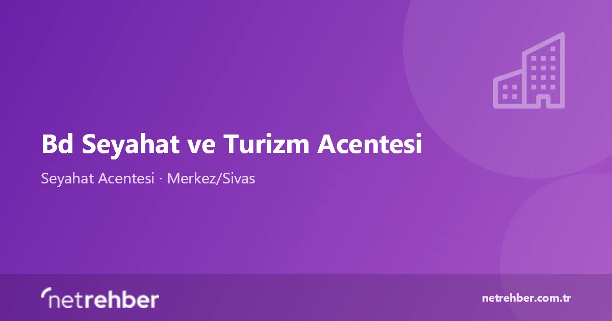 Bd Seyahat ve Turizm Acentesi kapak görseli