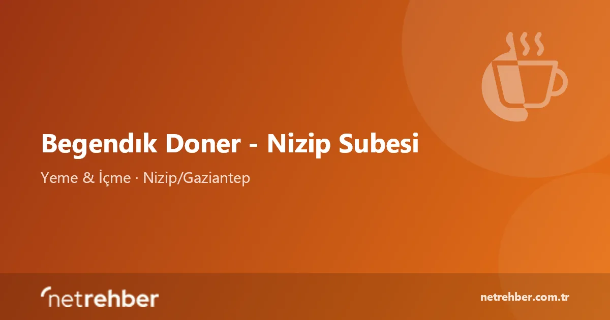 Begendık Doner - Nizip Subesi kapak görseli