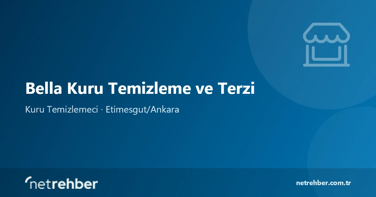 Bella Kuru Temizleme ve Terzi kapak görseli