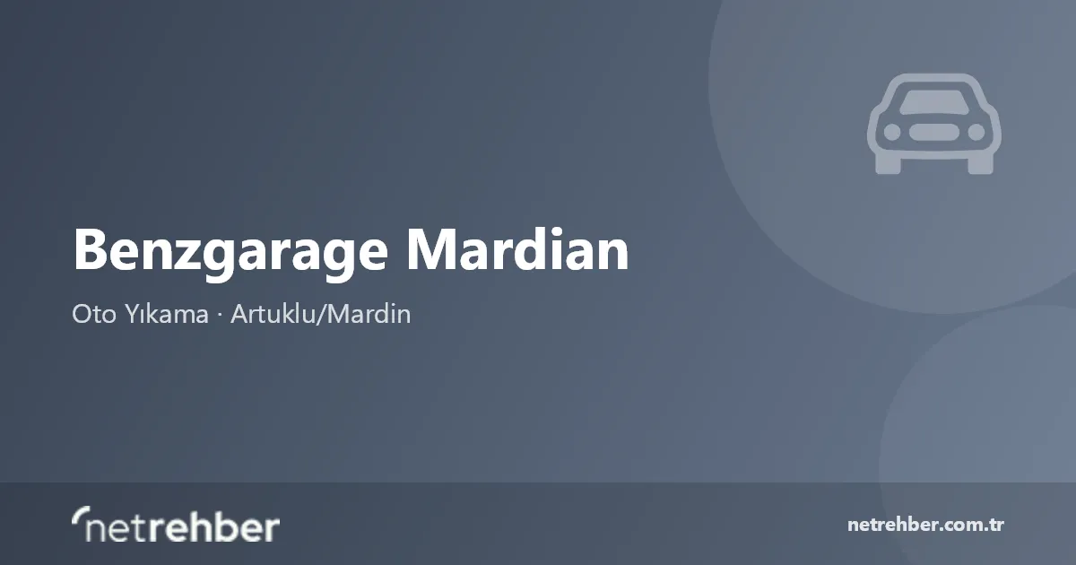 Benzgarage Mardian kapak görseli